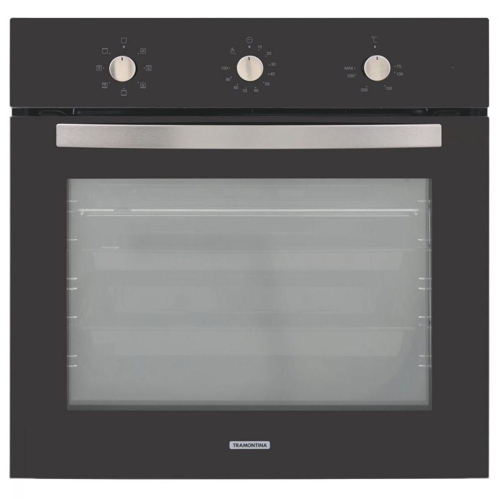 Miniatura Forno Elétrico Embutir Tramontina New Glass Cook Preto 71L