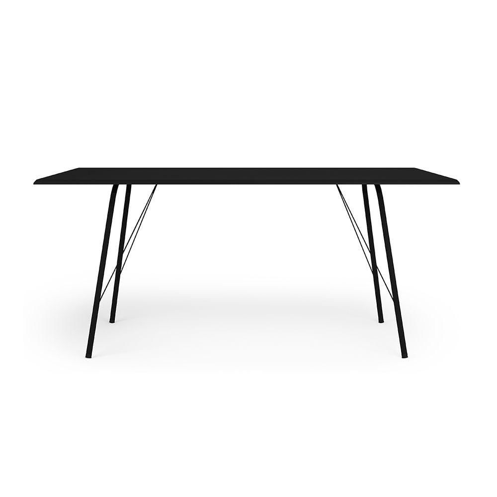 Miniatura Mesa Sala De Jantar Paraty Preto 140X80Cm Tampo Preto - Preto