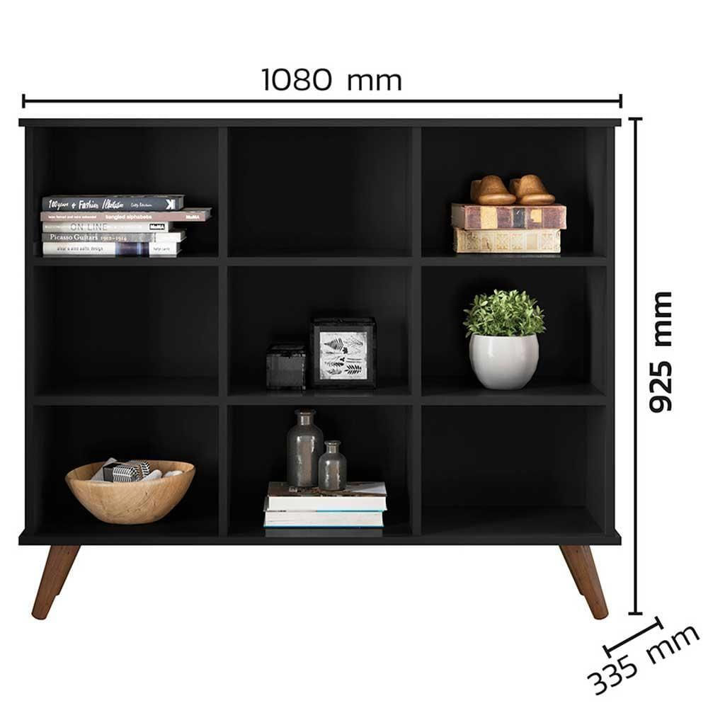 Miniatura Nicho Organizador Retrô Preto Qmovi