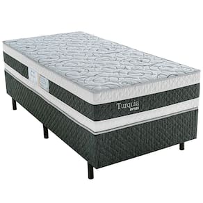 Miniatura Cama Box de Solteiro Biflex Turquia com Molas Ensacadas e Pillow Inn 69x88x188cm - Branco/Grafite