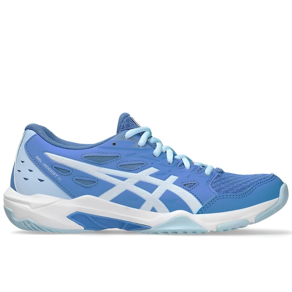 Miniatura Tênis Asics Gel Rocket 11 Azul e Branco 34