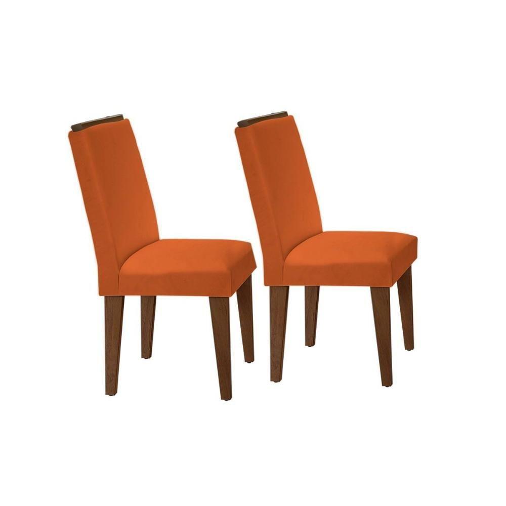 Miniatura Kit 2 Cadeiras Sala Jantar Lunara Madeira 2 Un Capuccino-grafite - Rufato