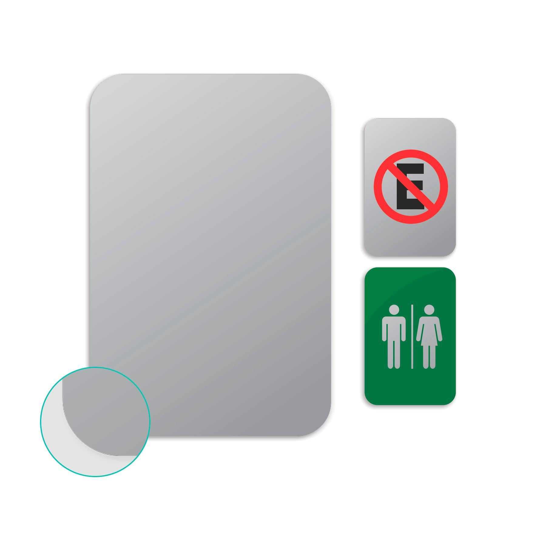 Miniatura Kit 10 Chapas Placas De Metal Sublimação 21X30Cm - Cinza