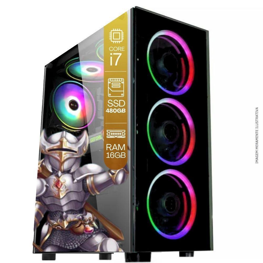 Miniatura Computador Pc Gamer Tob Intel Core I7 Ssd 480gb 16gb Windows 10 Pro Trial