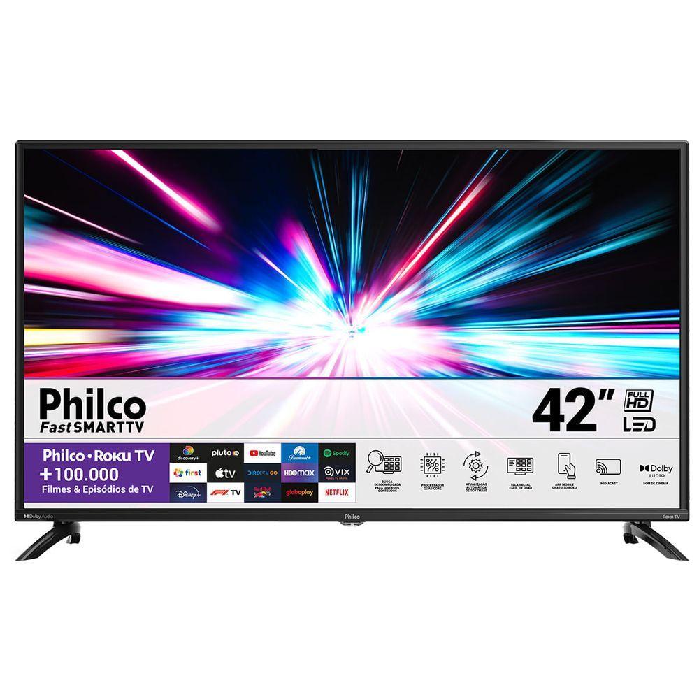 Miniatura Smart TV 42” Philco LED Roku TV Dolby Áudio PTV42G6FR2CPF Bivolt