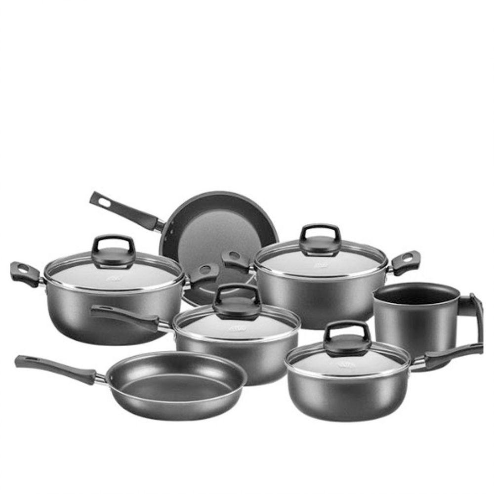 Miniatura Conjunto De Panelas Mta 7 Peças Antiaderente Safira Grafite