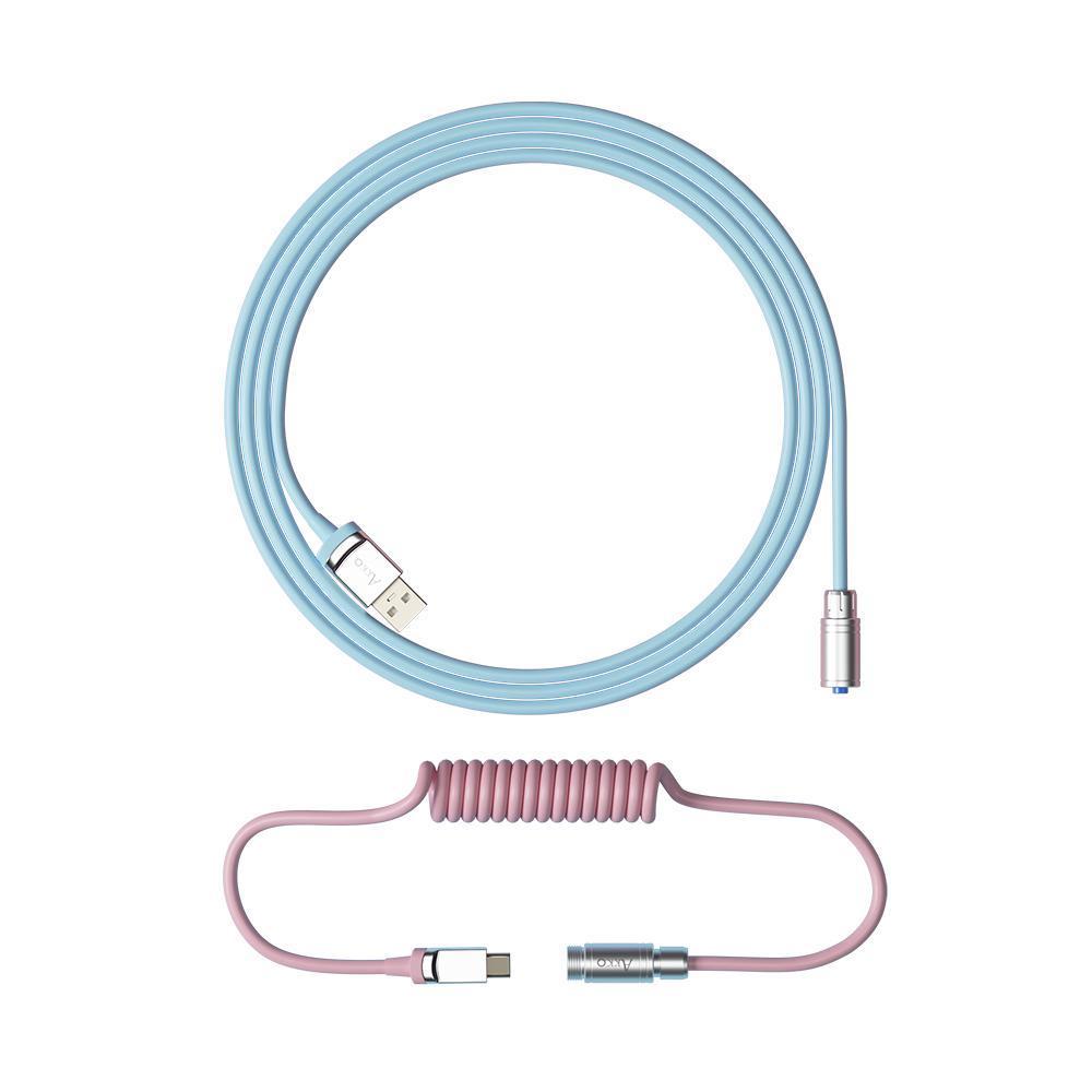 Miniatura Cabo Enrolado Akko Aviator Sakura Pink Tokyo Usb C P/Teclado
