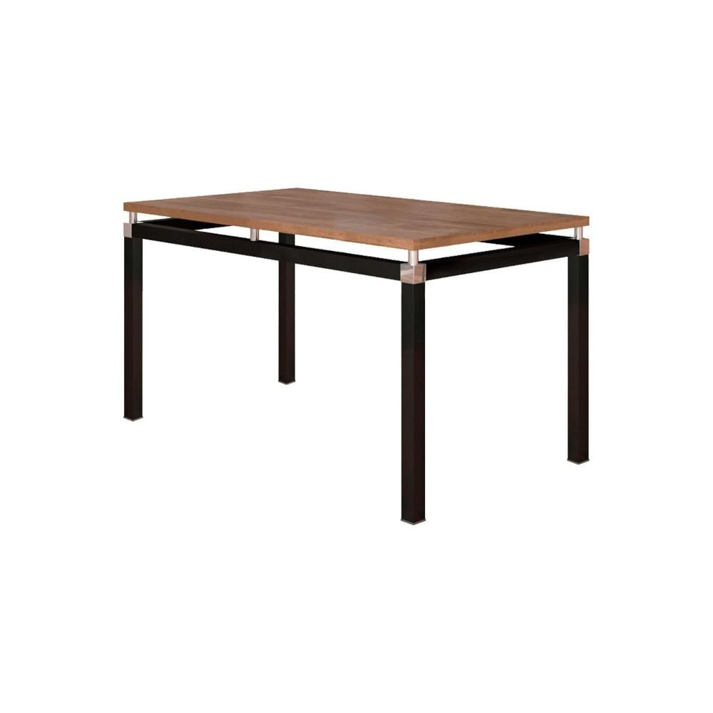 Miniatura Conjunto Sala de Jantar Tubular Mesa Copenhague com 4 Cadeiras Atenas Fabone Móveis Preto/Marrom