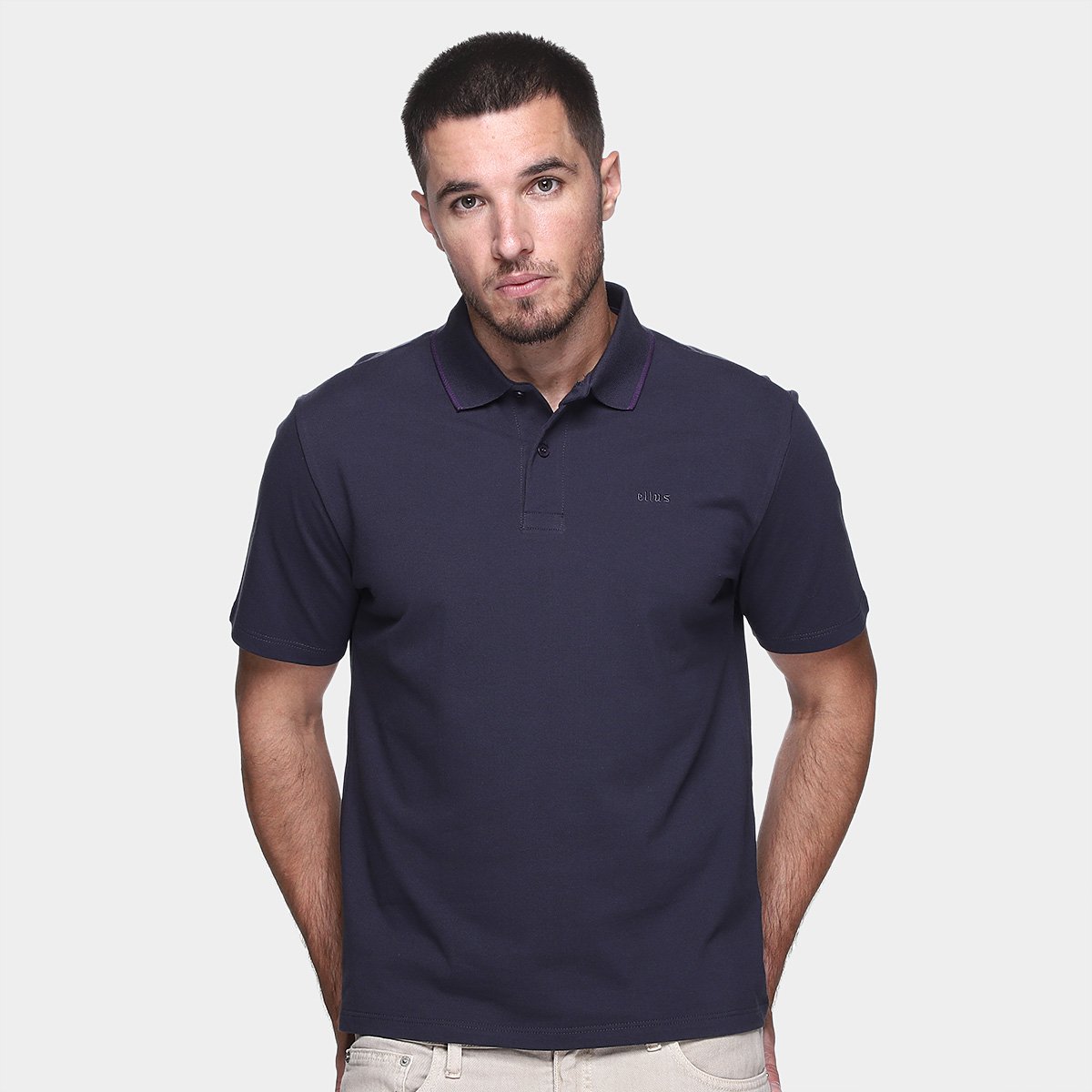 Miniatura Camisa Polo Ellus Gotico Classic Masculina Azul Escuro - M