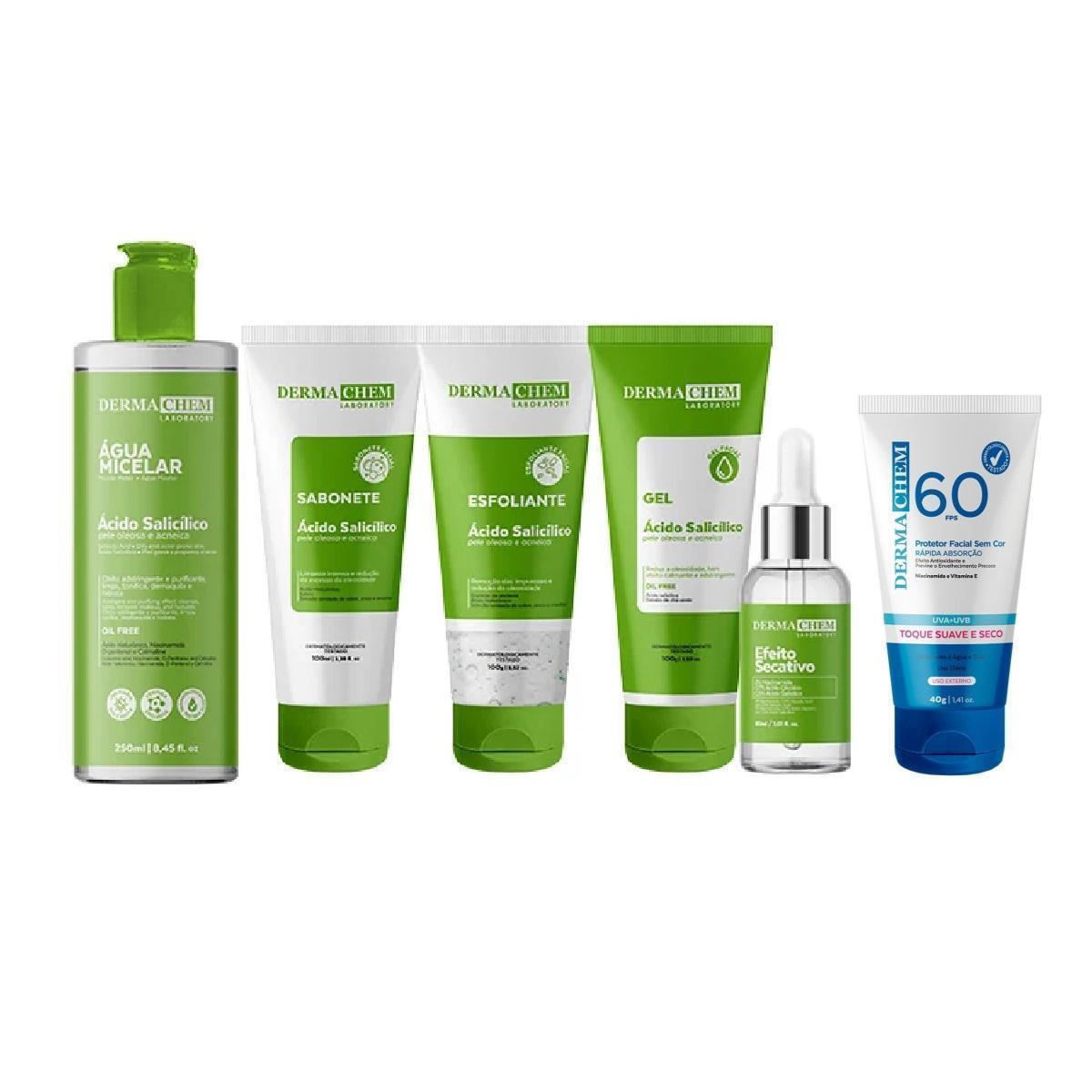 Miniatura Kit Dermachem Skincare Anti Oleosidade Protetor Solar Facial