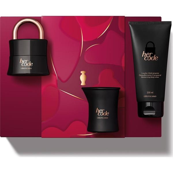 Miniatura Presente Feminino Kit Perfume Her Code O Boticário