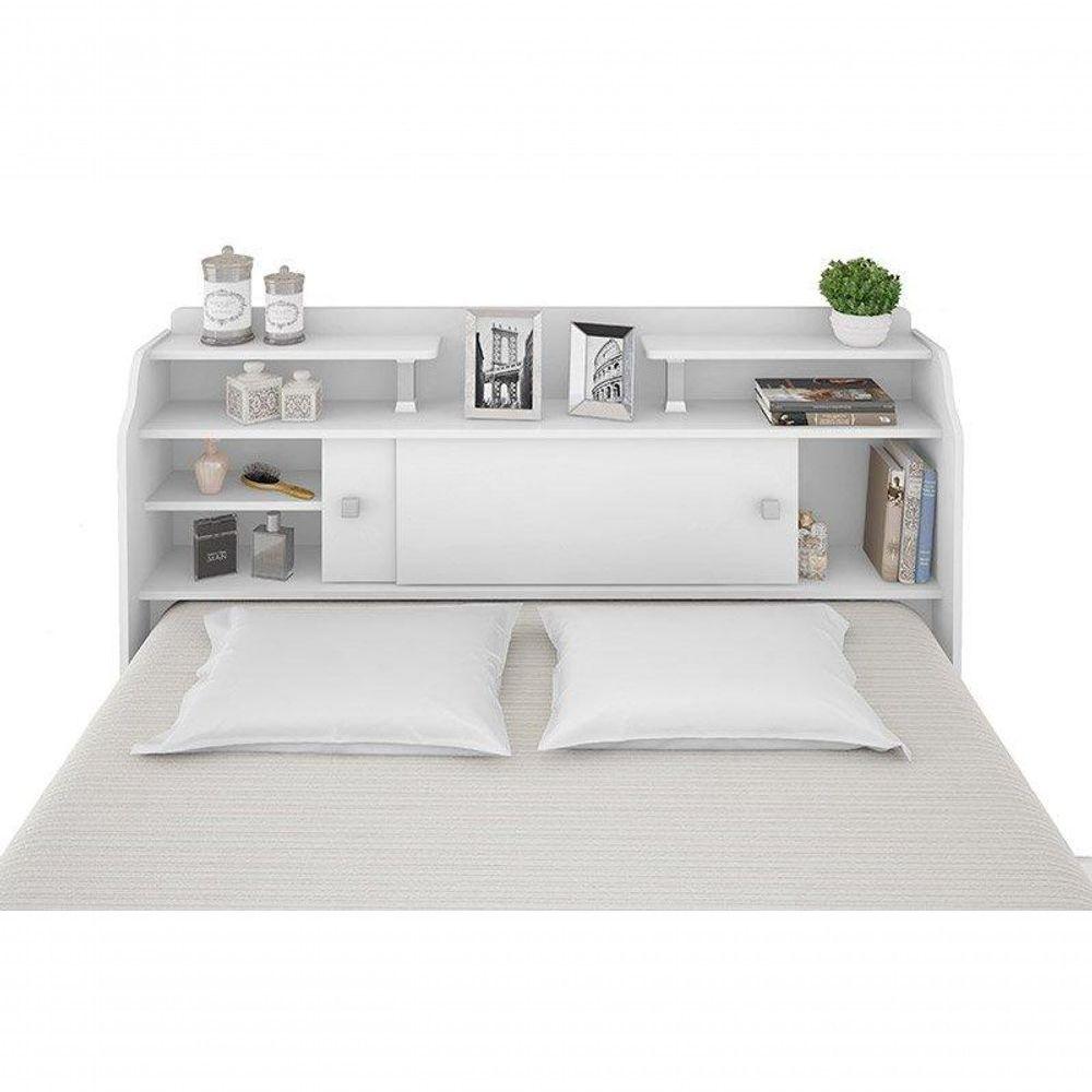 Miniatura Cabeceira Elisa Casal Framar Box 1,38cm Branco / Preto