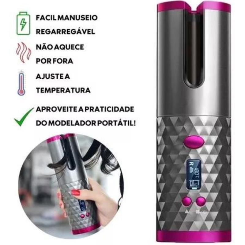 Modelador Ondulador Cachos Automático Sem Fio Portátil
