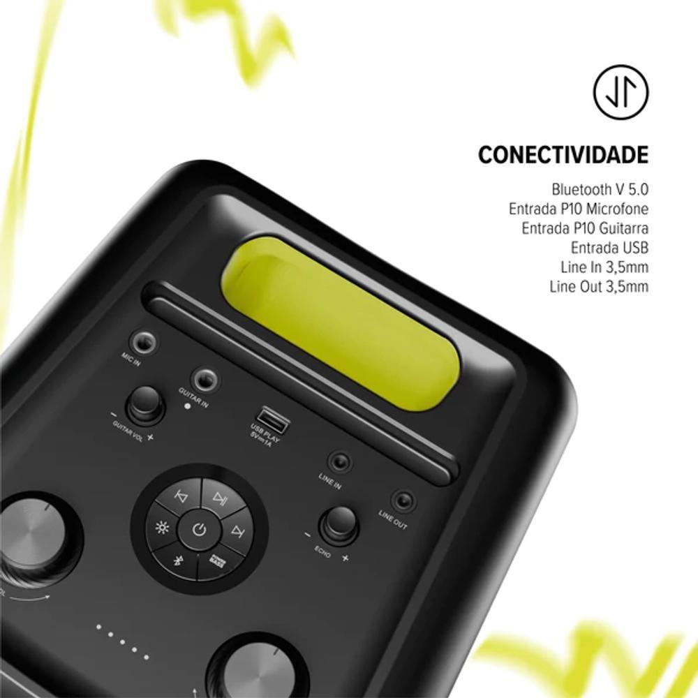 Miniatura Caixa Bluetooth 160W Rms Waaw By Alok Boombox Infinite 200