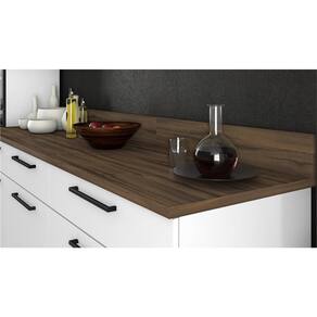 Cozinha Compacta Itatiaia Exclusive com 8 Portas, 3 Gavetas e 4 Prateleiras - 260cm de largura Branco/Castanho