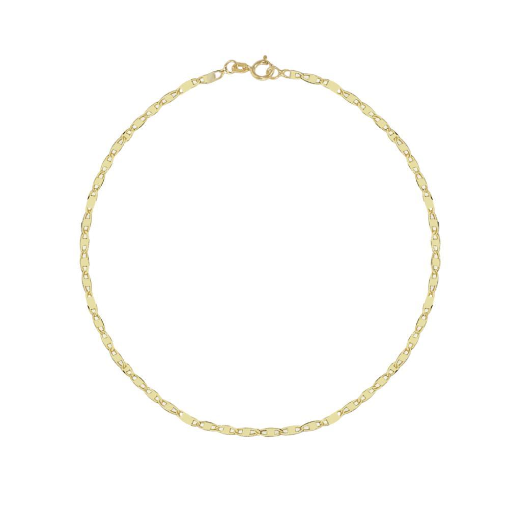 Miniatura Pulseira Piastrine 20 Cm Em Ouro 18K