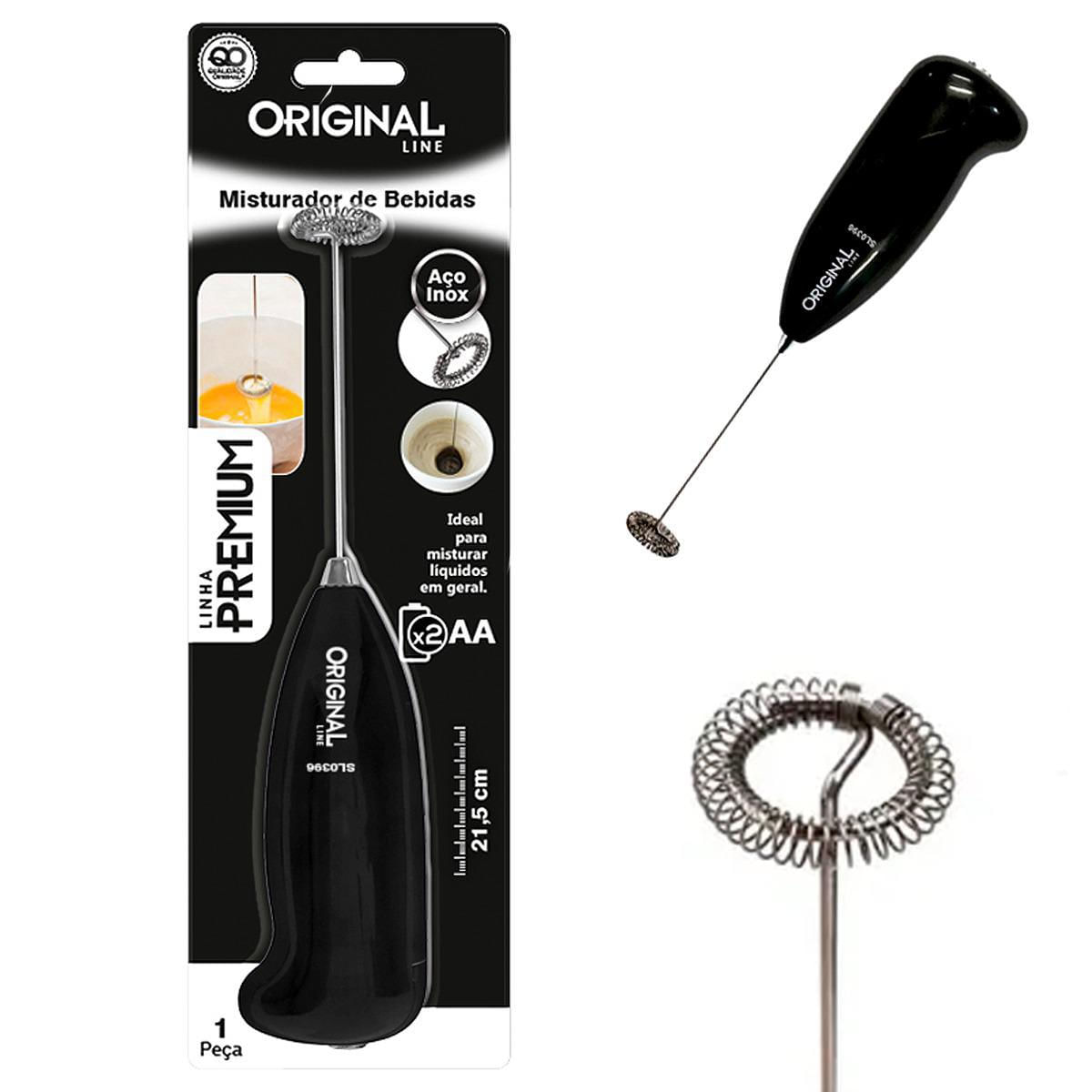 Miniatura Mini Mixer Misturador de Bebidas Portátil Premium 21,5cm