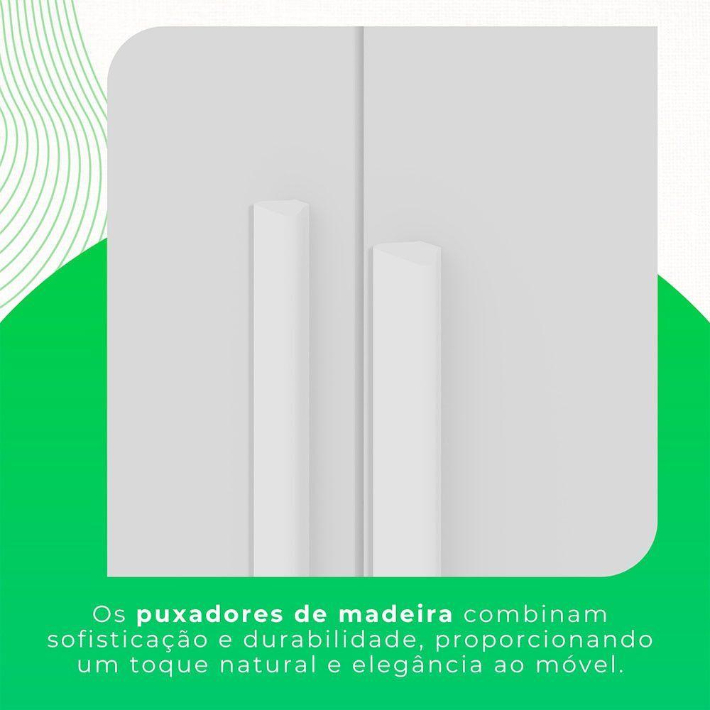 Miniatura Guarda-roupa Casal Com Pé 6 Portas 2 Gavetas Recife Sallêto Branco