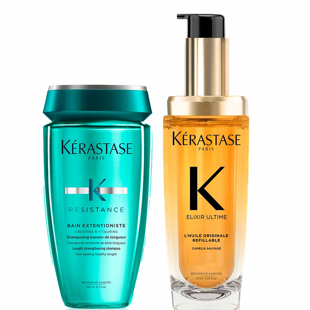 Miniatura Kérastase Kit – Shampoo + Óleo Capilar para Acabar com as Pontas Duplas Kit
