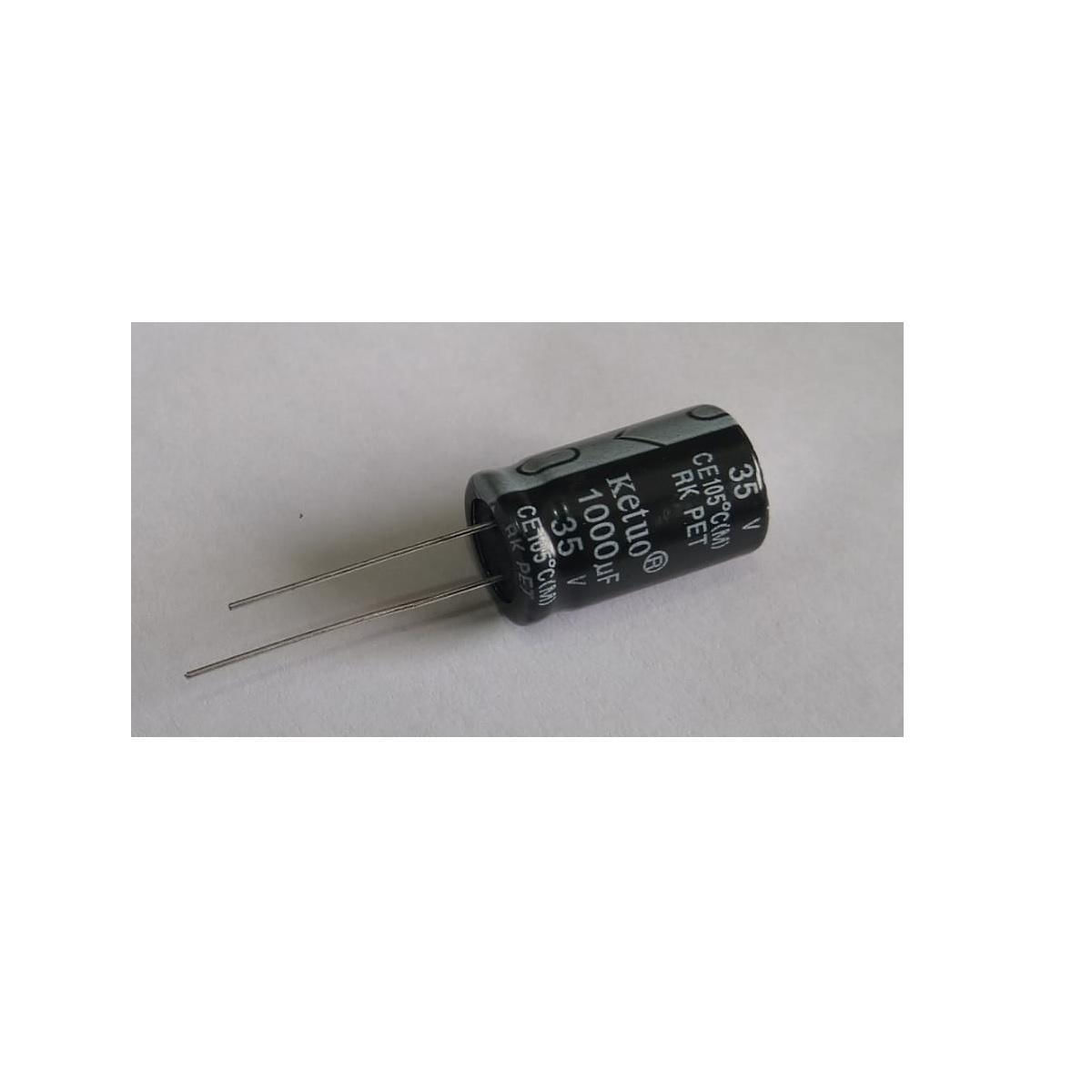 Miniatura 10 Peças Capacitor Eletrolítico 1000Uf 35V 1000 X 35 105ºc