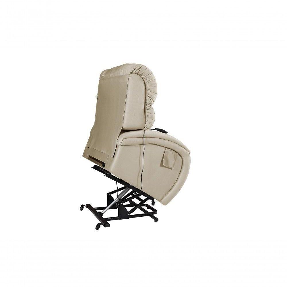 Miniatura Cadeira Poltrona Reclinável Imperial Motorizada Para Amamentação Suede Com Lift E Massageador Areia