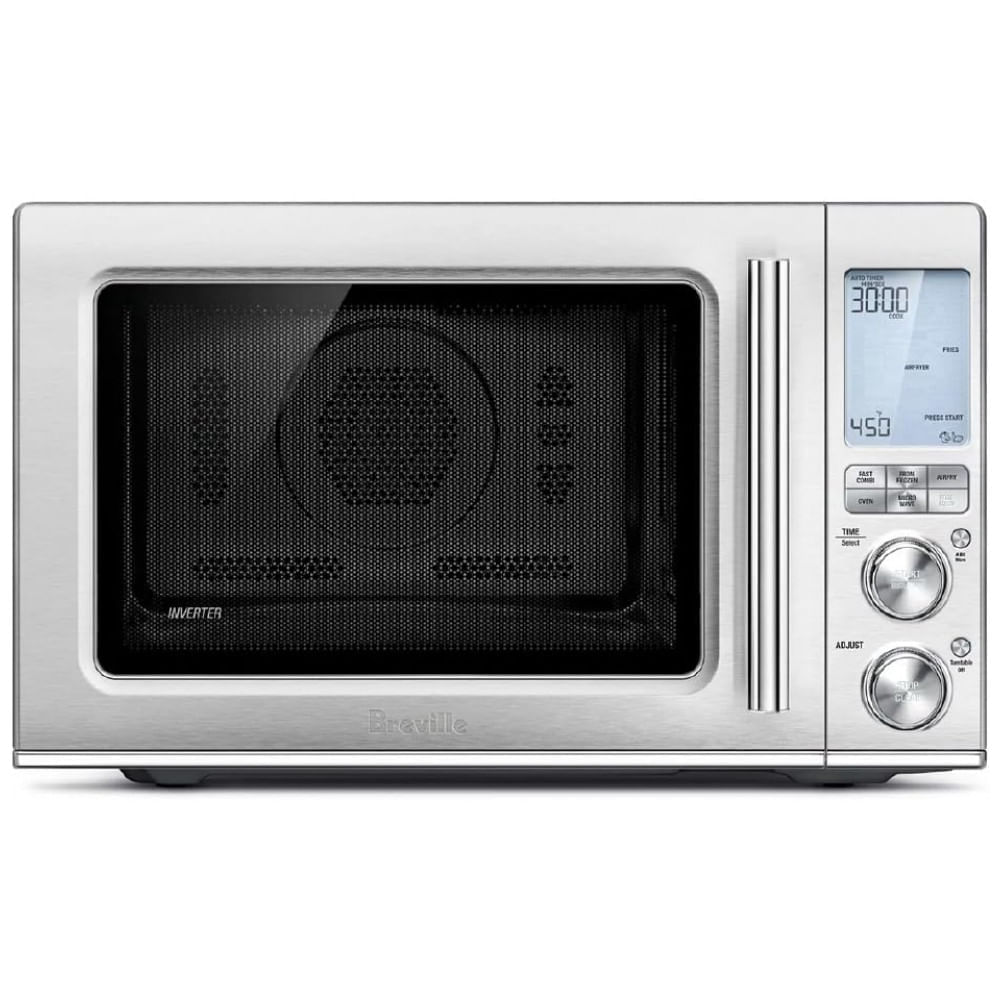 Miniatura Micro Ondas 3 em 1, 31 Litros em Aço Inoxidável Escovado, 110V 1400W, Breville, Prata