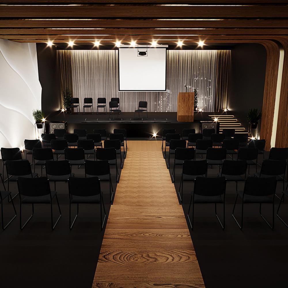 Miniatura Kit 04 Cadeiras Hoteleira Auditório Empilhável Inter L02 Crepe Preto - Lyam Decor