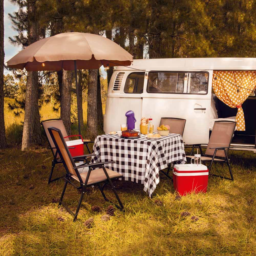 Conjunto Jardim Acapulco Com Mesa Guarda-sol e Cadeiras Mor