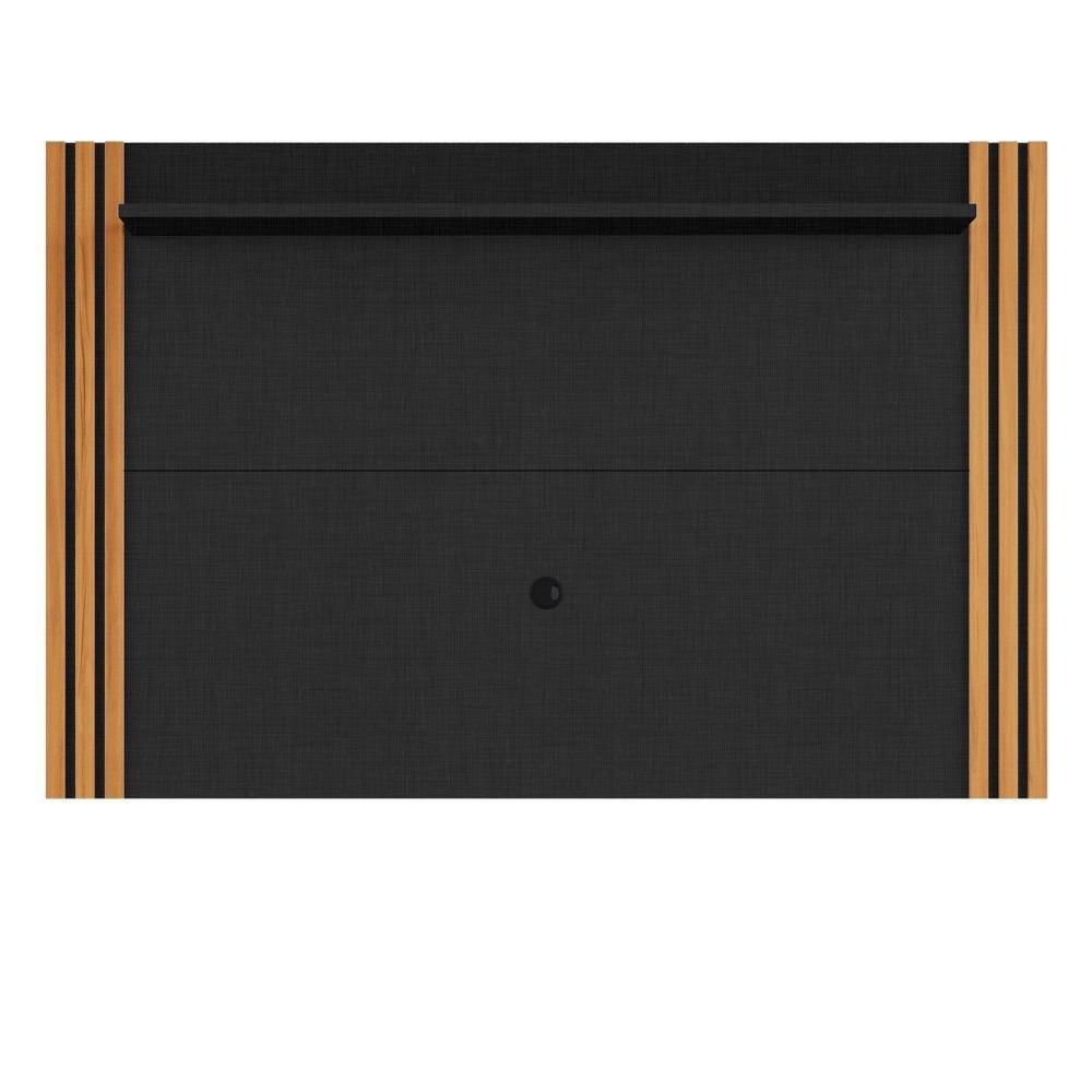 Miniatura Painel Ripado para Tv até 65 Polegadas Preto Tx/ Freijó Trend