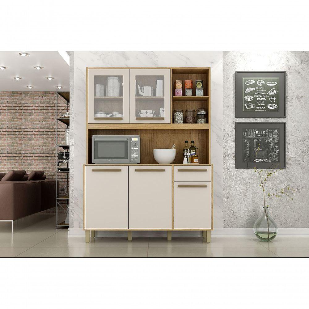 Miniatura Armario De Cozinha Rubi 5 Portas 3 Nichos 1 Prateleira Valdemoveis