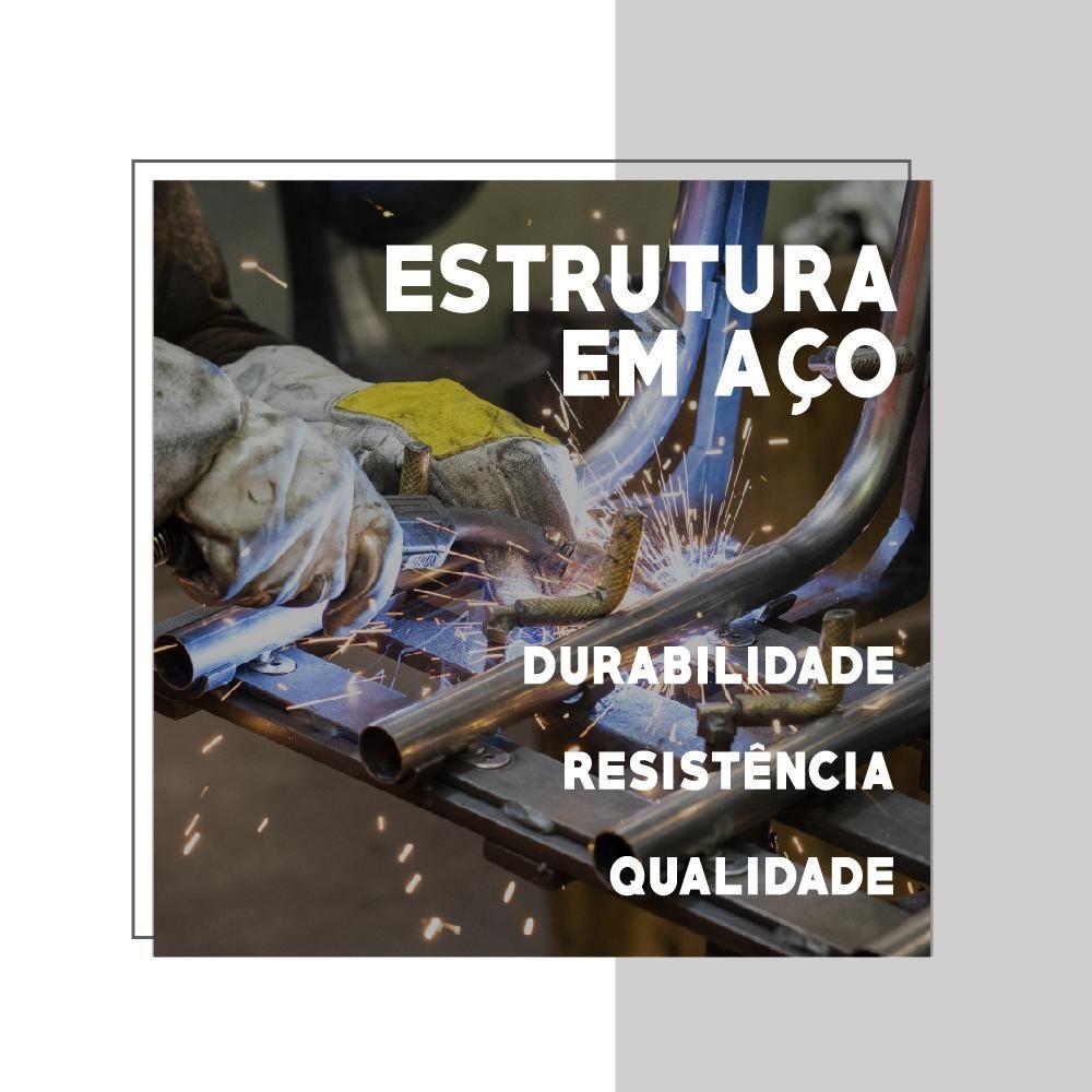 Rack Para Tv Habitat Preto E Tubos Pretos Carraro