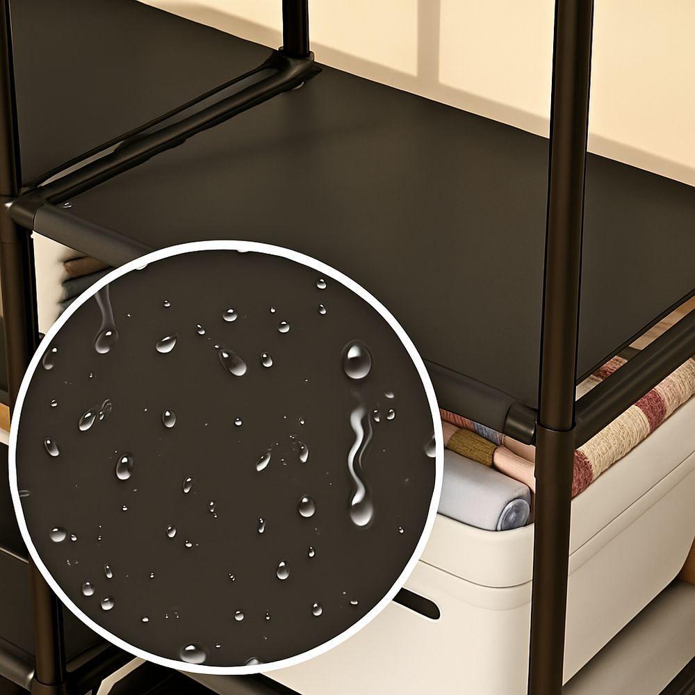 Miniatura Guarda-roupa Organizador Aberto Com 3 Seções E Prateleiras Closet Moderno
