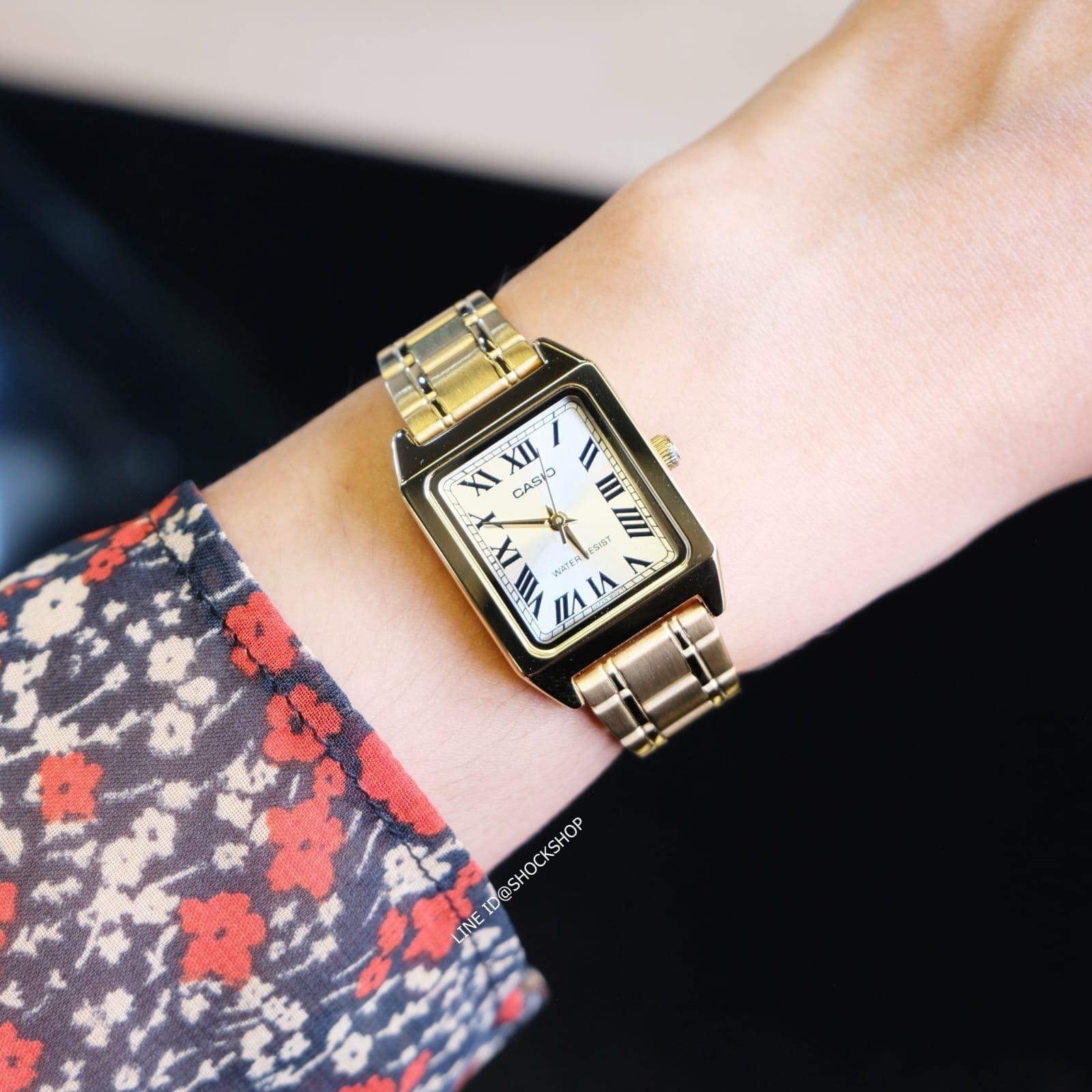 Miniatura Relógio Casio Feminino Analógico Dourado Ltp-V007G-9Budf-Sc