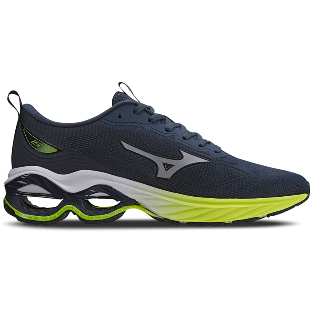 Miniatura Tênis de Corrida Masculino Mizuno Wave Frontier 15 Azul - 38