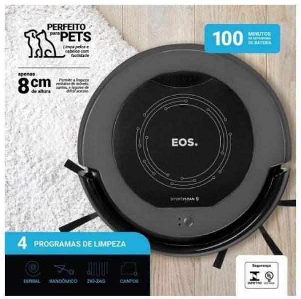 Miniatura Robô Aspirador De Pó Eos Smart Clean Ear01T Titanium Bivolt