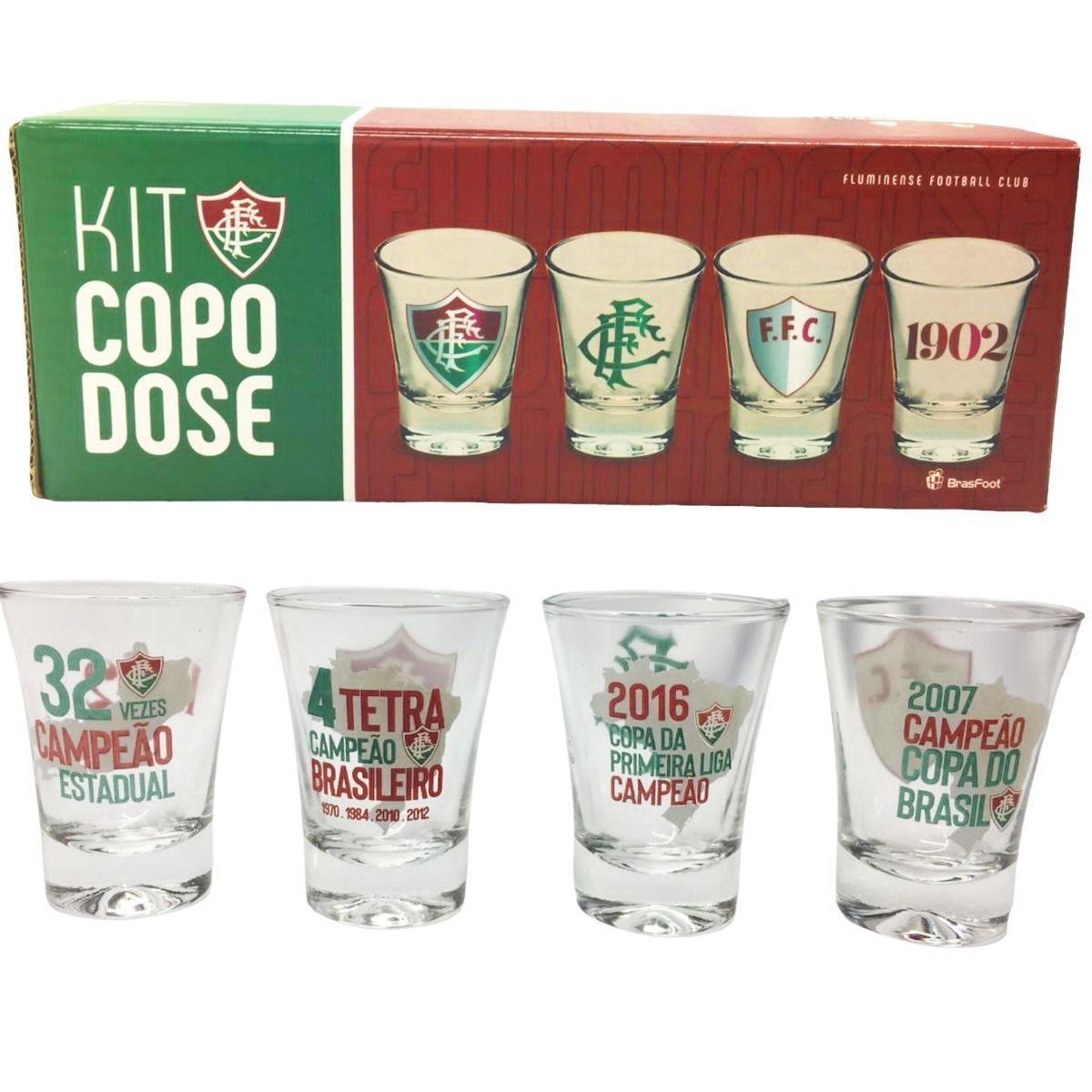 Miniatura Kit 8Un Copo Dose Shot 60Ml Pinga Cachaça Time Fluminense
