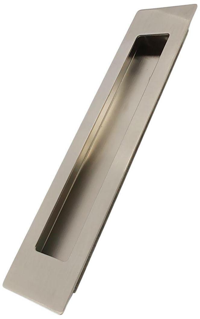 Miniatura Puxador Concha Embutir Porta Inox 304 Escovado 25 Cm