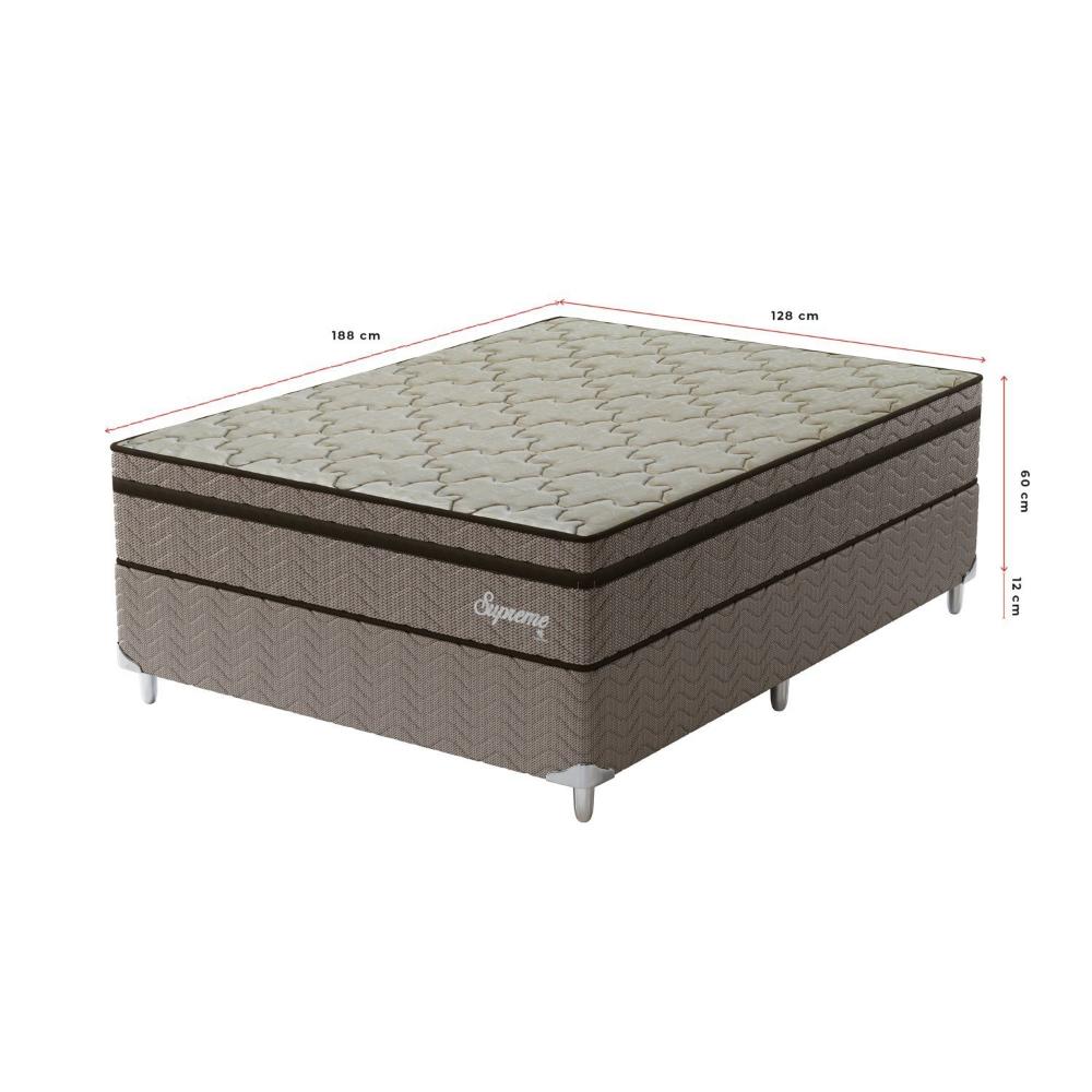 Cama Viúvo Box Supreme 128x188x60 Molas Ensacadas Montreal Dourado