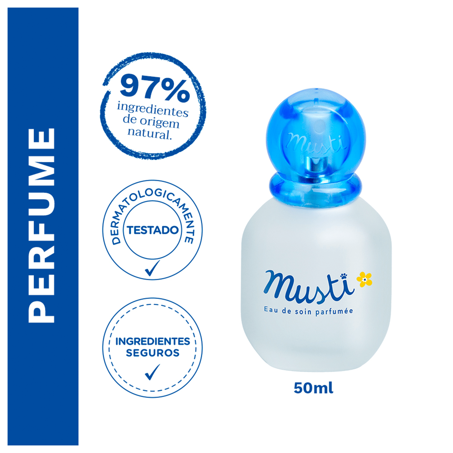 Miniatura Musti Bebê Mustela Eau de Soin - Perfume Infantil 50ml