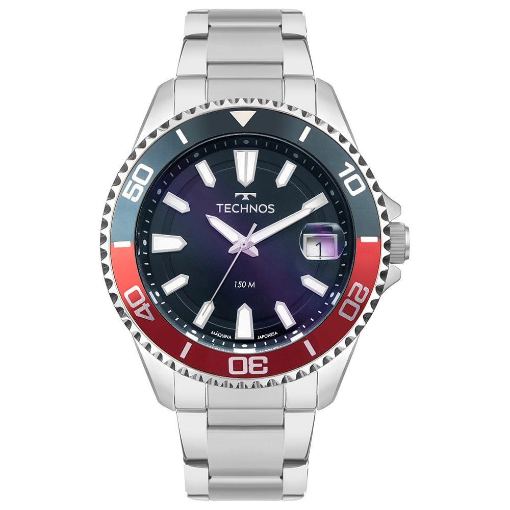 Miniatura Relógio Technos Masculino Acqua Prata - 2415ej/1a