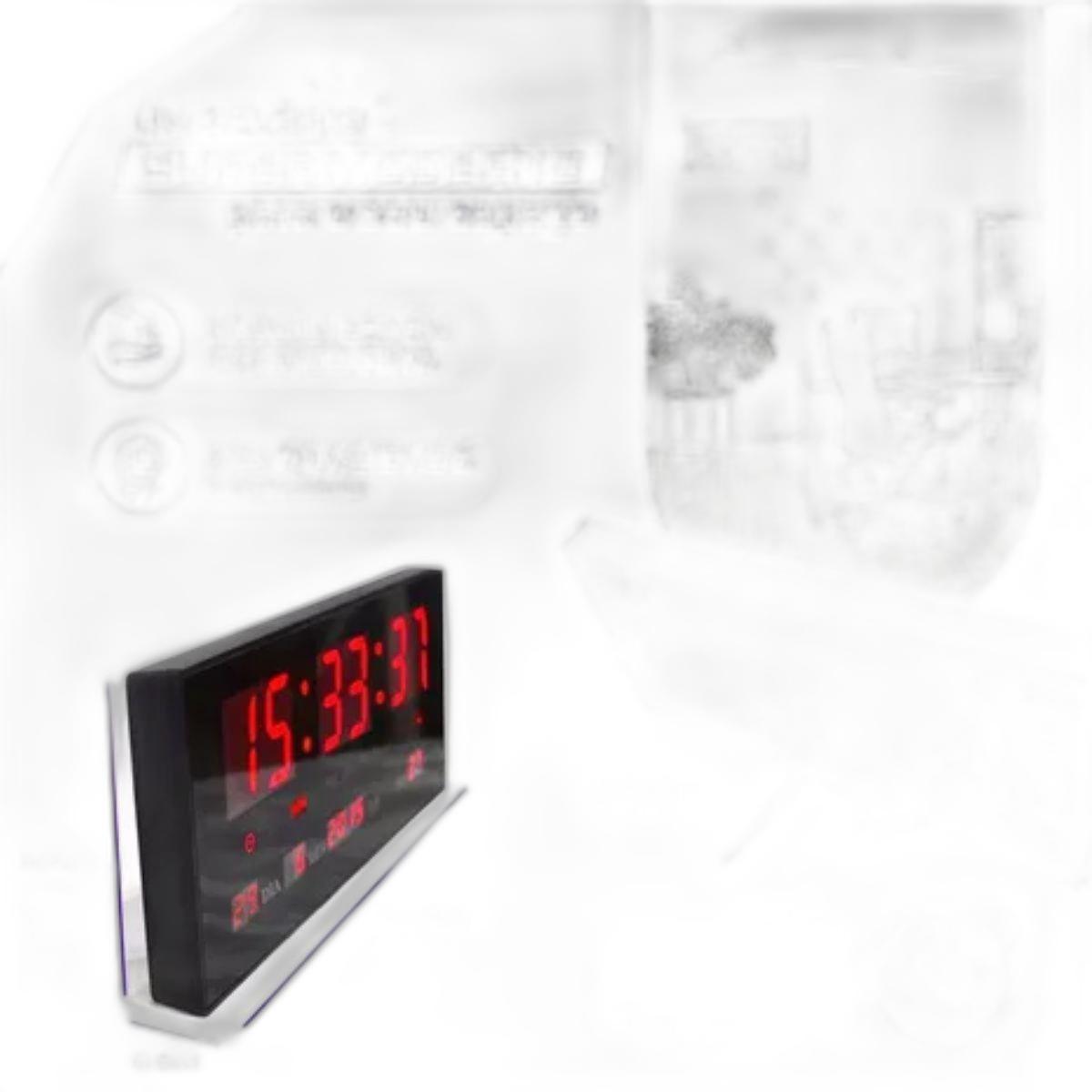 Relógio Digital Led Temperatura Cronômetro Sala