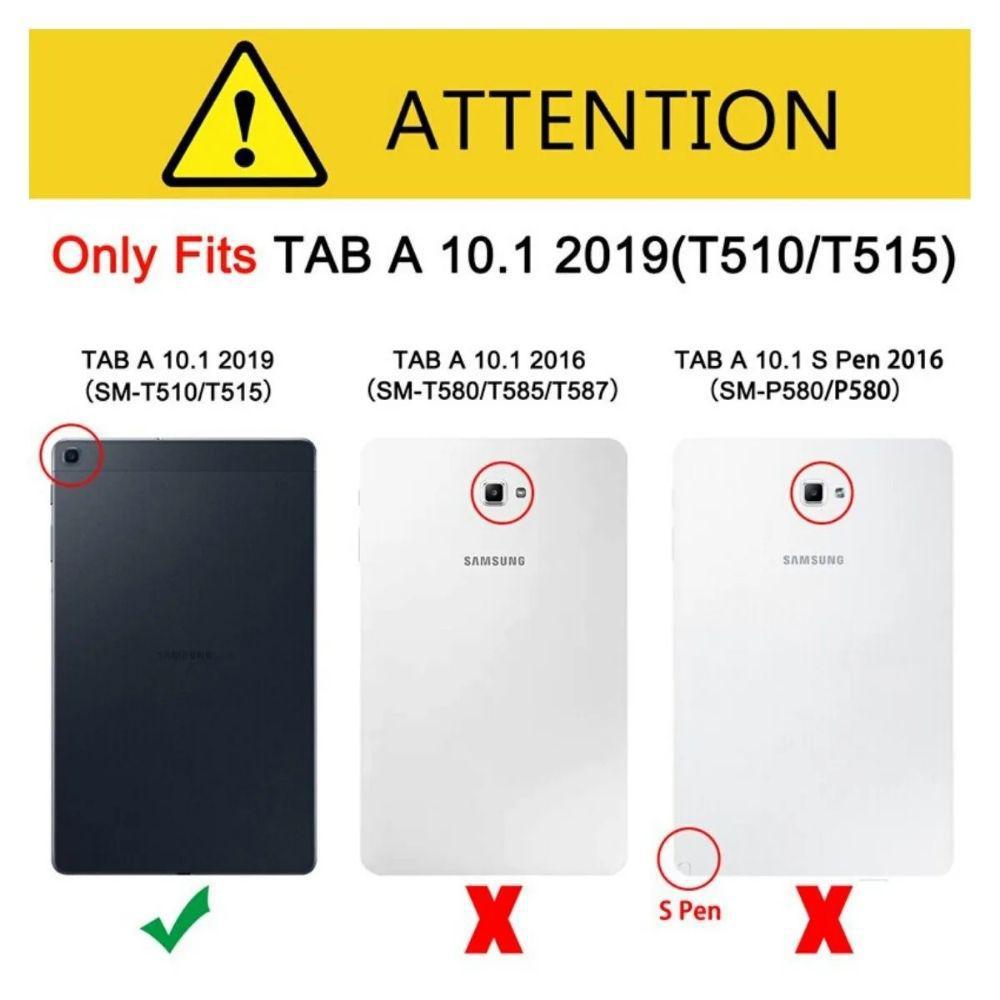 Miniatura Capa Para Samsung Galaxy Tab A T510 T515 10.1'' 2019 Rosa