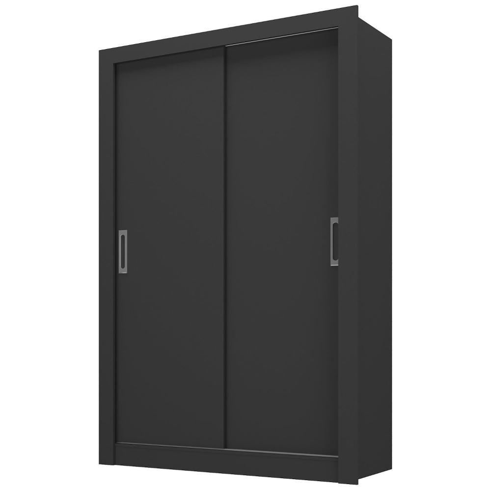 Miniatura Guarda Roupa Solteiro 2 Portas Ágata Yescasa Guarda Roupa Solteiro 2 Portas - Yescasa Preto