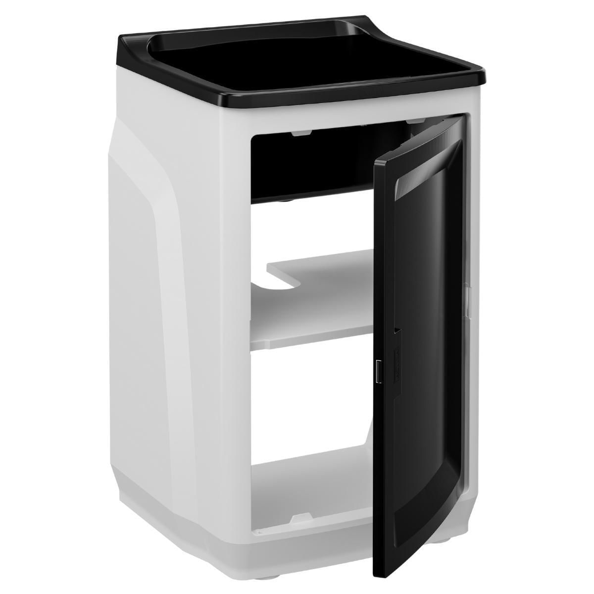 Gabinete Lavanderia Tanque Preto 01 Porta + Torneira