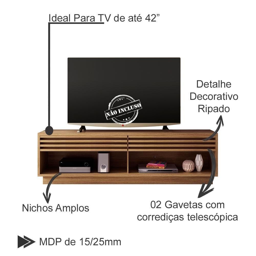 Miniatura Rack 2 Gavetas Corrediças Telescopicas Ra2000 Natural Tecno Mobili Natural
