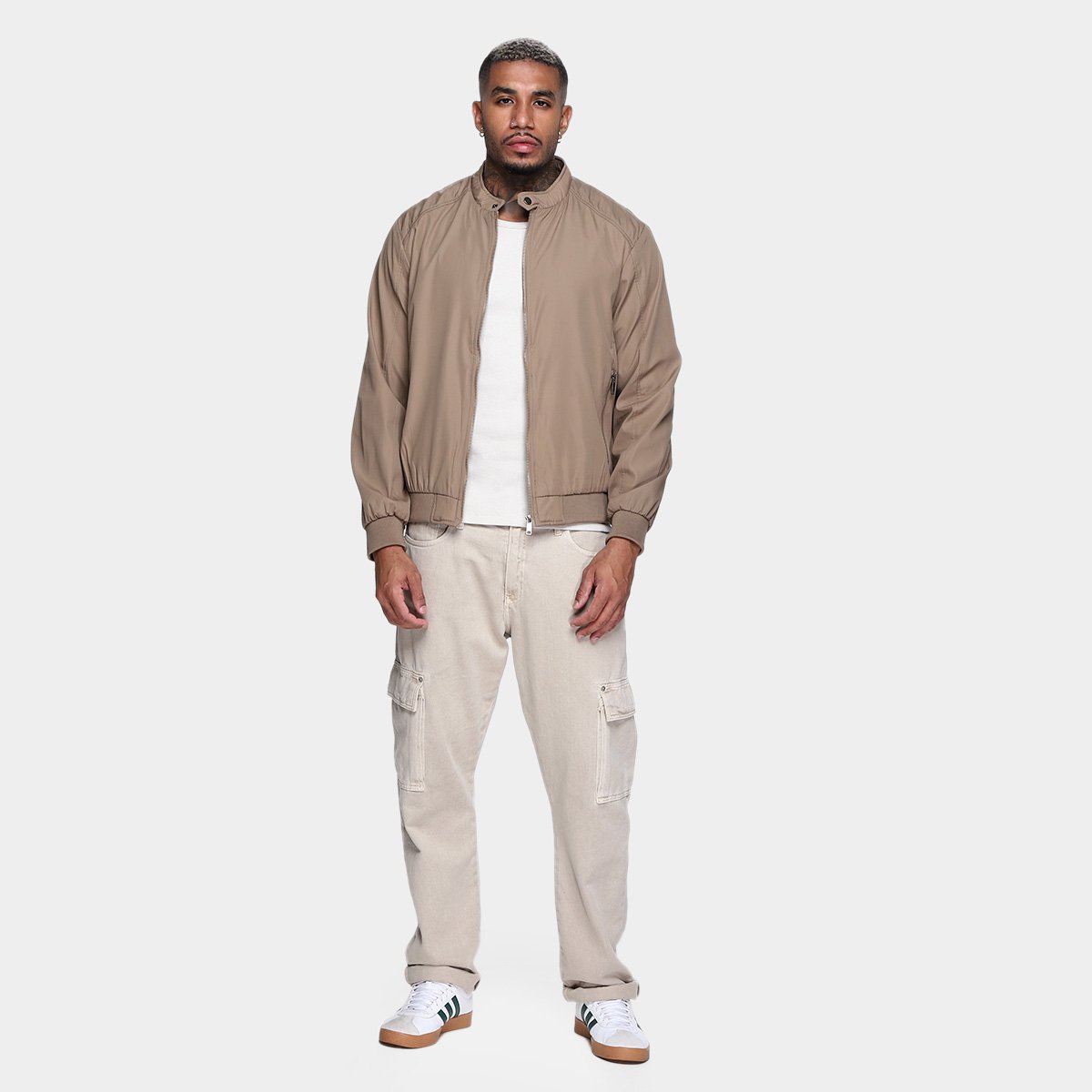 Miniatura Jaqueta Corta Vento Broken Rules Masculina Bege - G