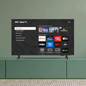 Smart TV 43” AOC 43S5155/78G Full HD LED Wi-Fi Roku TV Dolby Audio