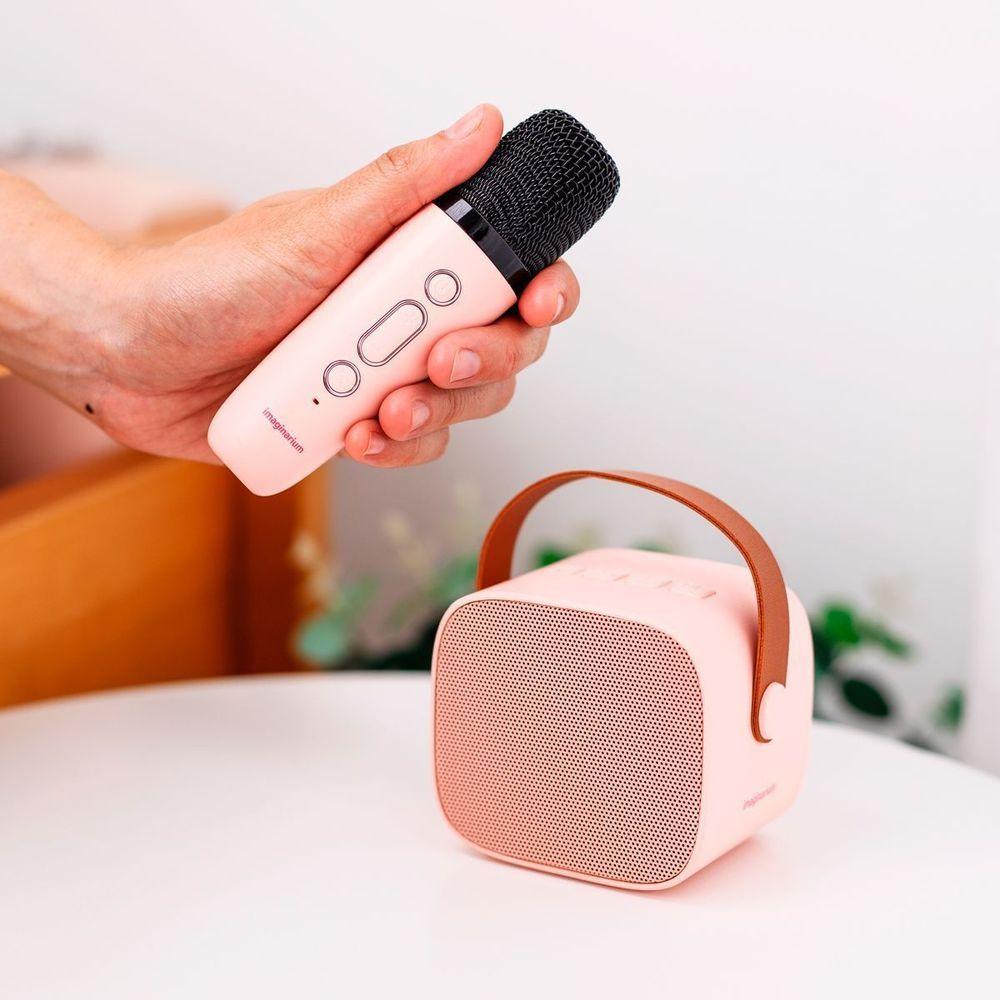 Miniatura Mini Karaoke E Microfone Rosa