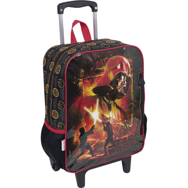 Miniatura Mochila De Carrinho Star Wars 16M Gd 2 Bolsos Pta