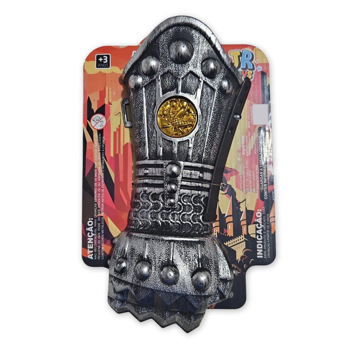 Miniatura Kit 2 Manopla De Combate Luva Escudo Luta Medieval Jr0952